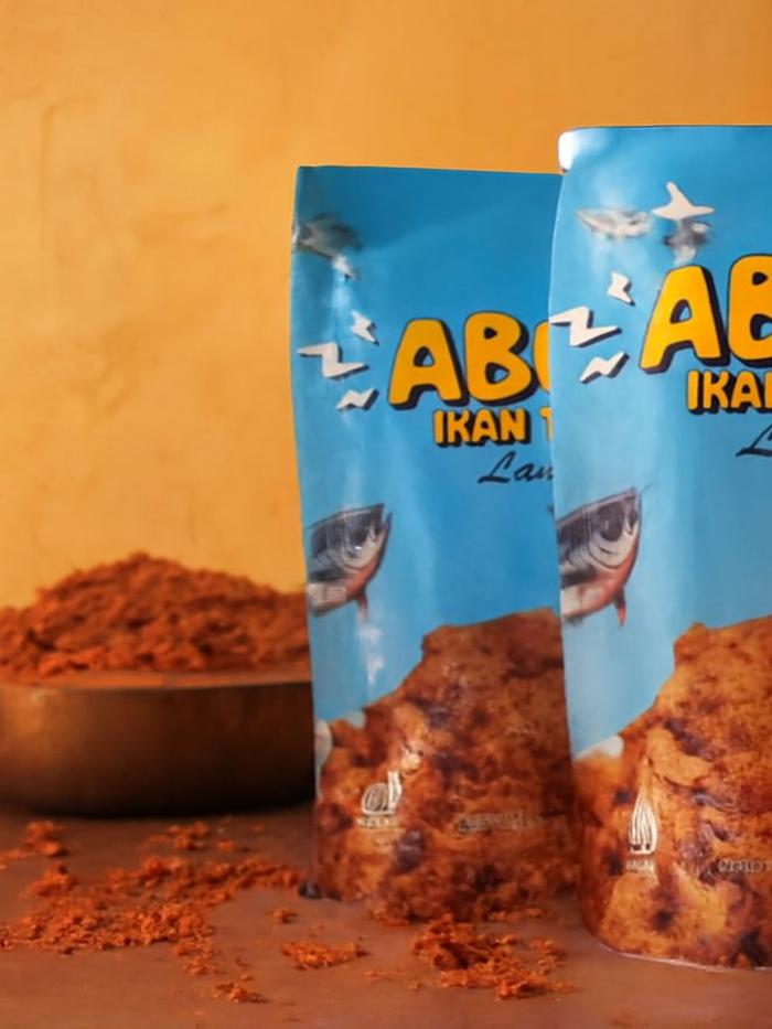Kemasan Abon Ikan Tuna Lande tampak samping